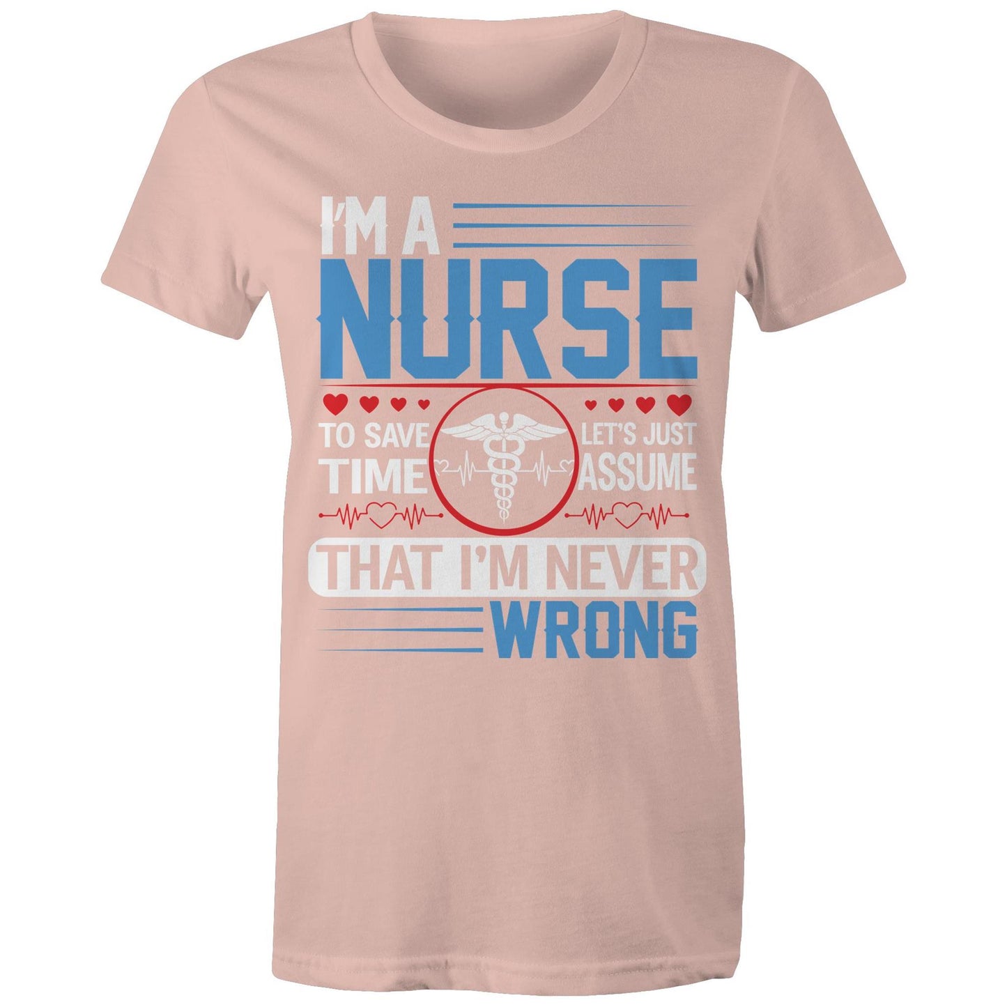 I’m Never Wrong Nursing Women's Maple Tee