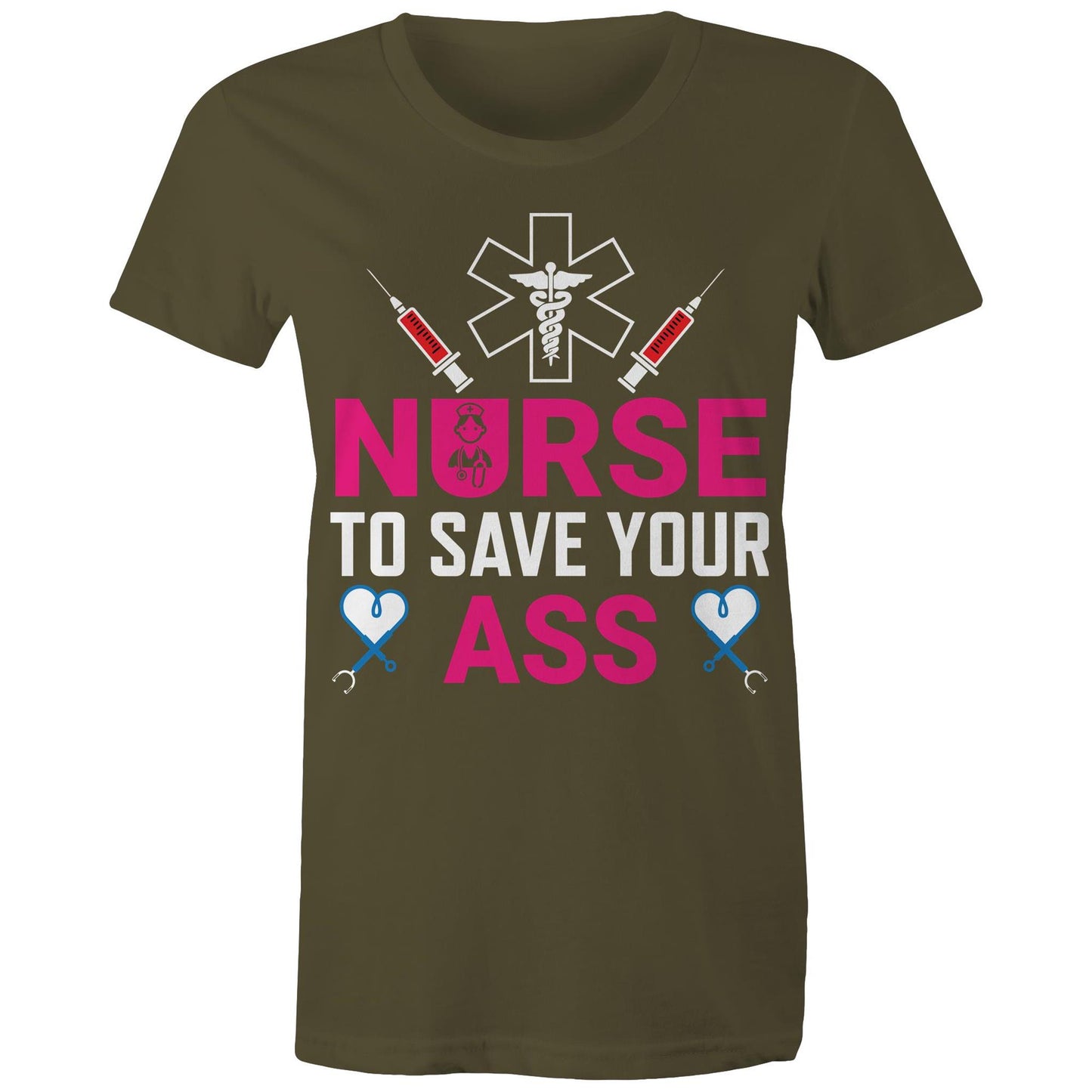 Nurse Saves your Ass Women's Maple Tee