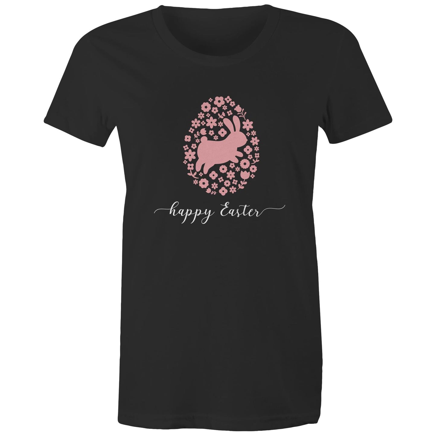 Easter Bunny with Egg shaped Floral Women's T Shirt