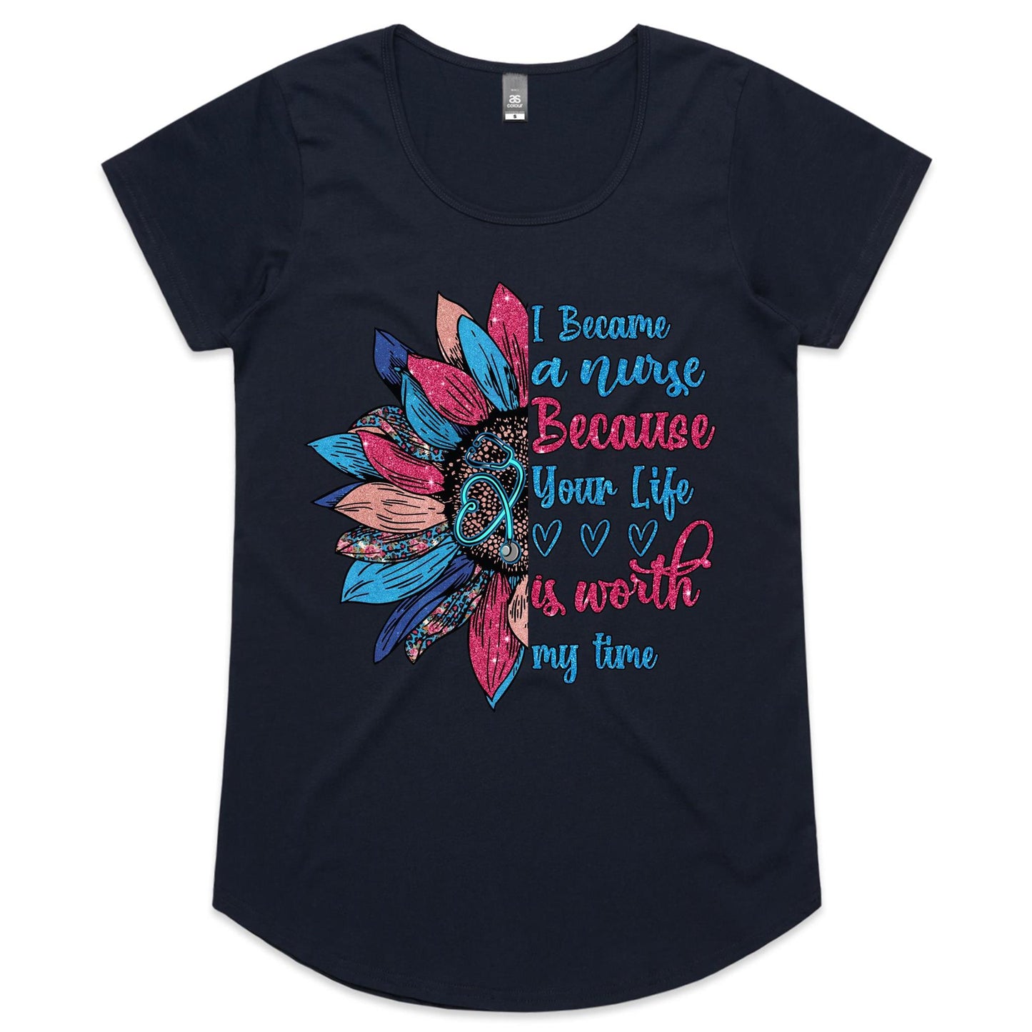Your Life is Worth It Nurse Womens Scoop Neck T-Shirt