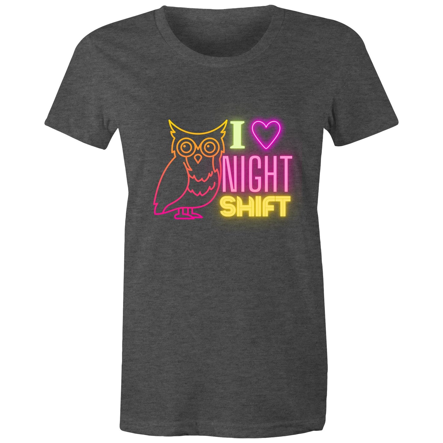 I love Night Shift Women's Maple Tee