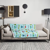 Kids Personalised Cars Throw Blanket
