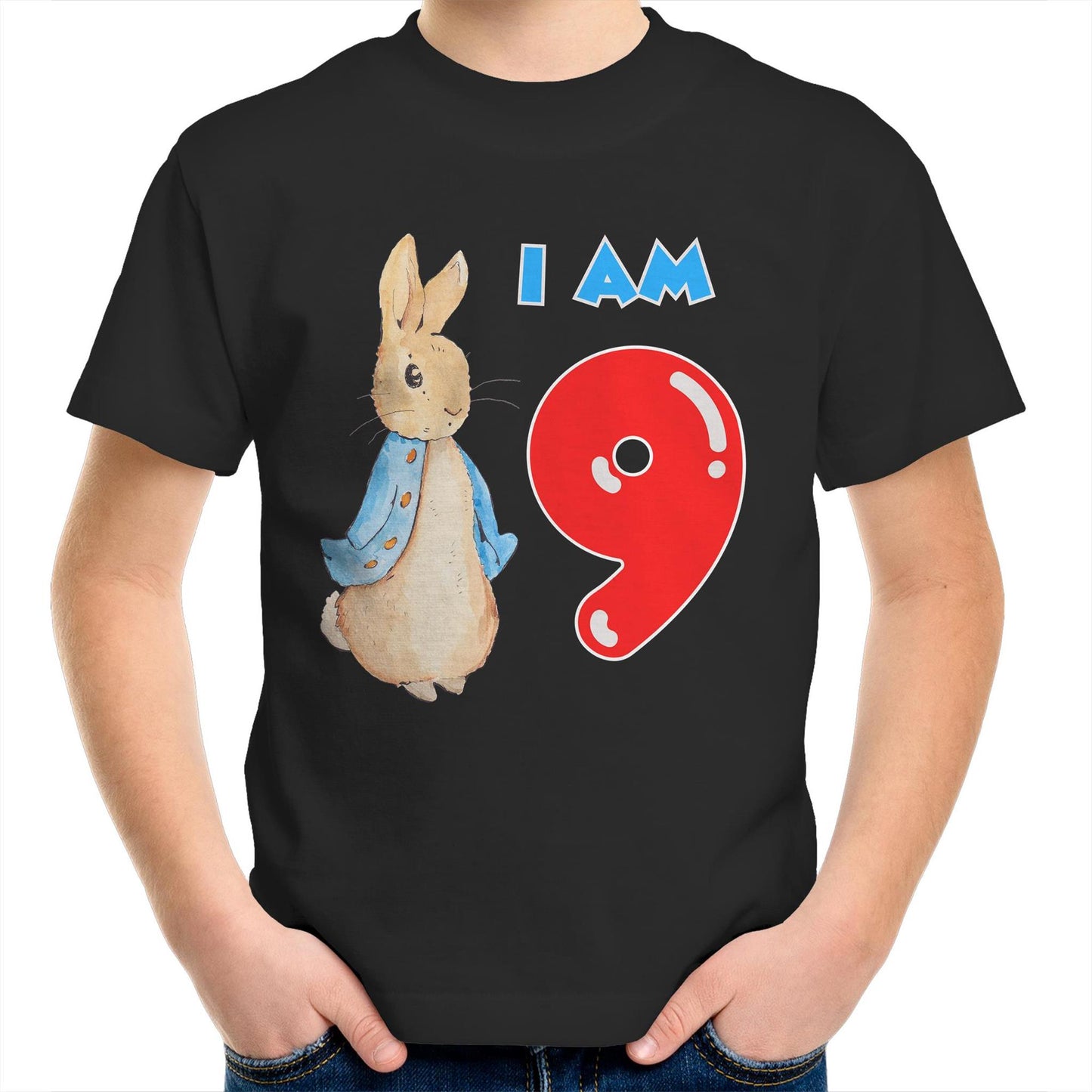 Peter Rabbit I am Nine Birthday T Shirt