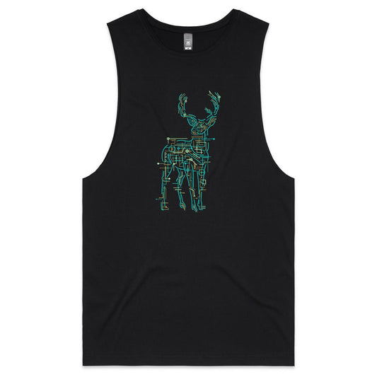 Electric Deer Mens Tank Top Tee