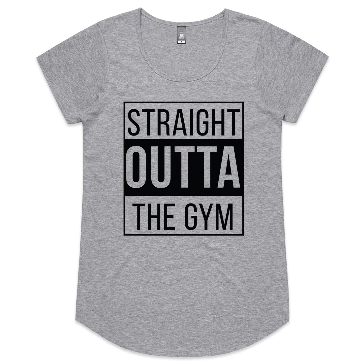 Straight Outta Gym Womens Scoop Neck T-Shirt