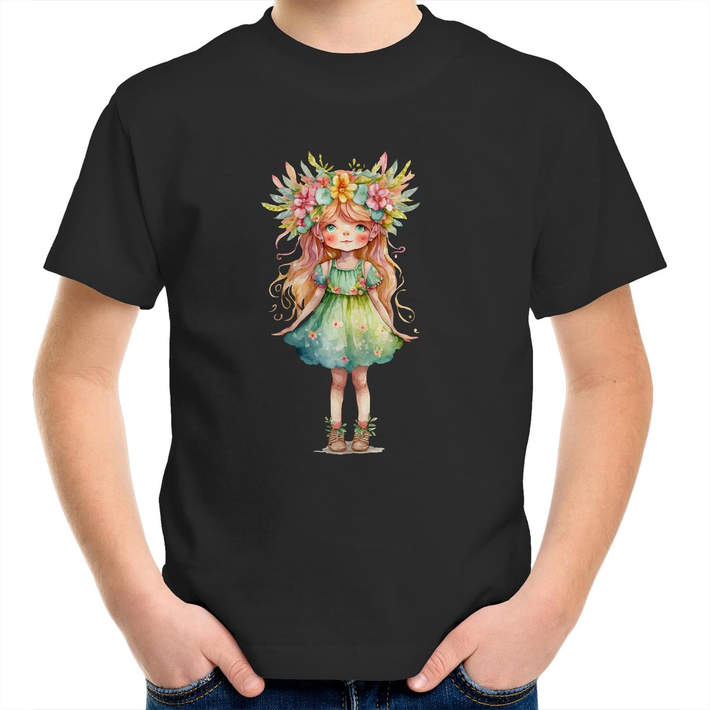 Spring Fairy Girls Youth Crew T-Shirt