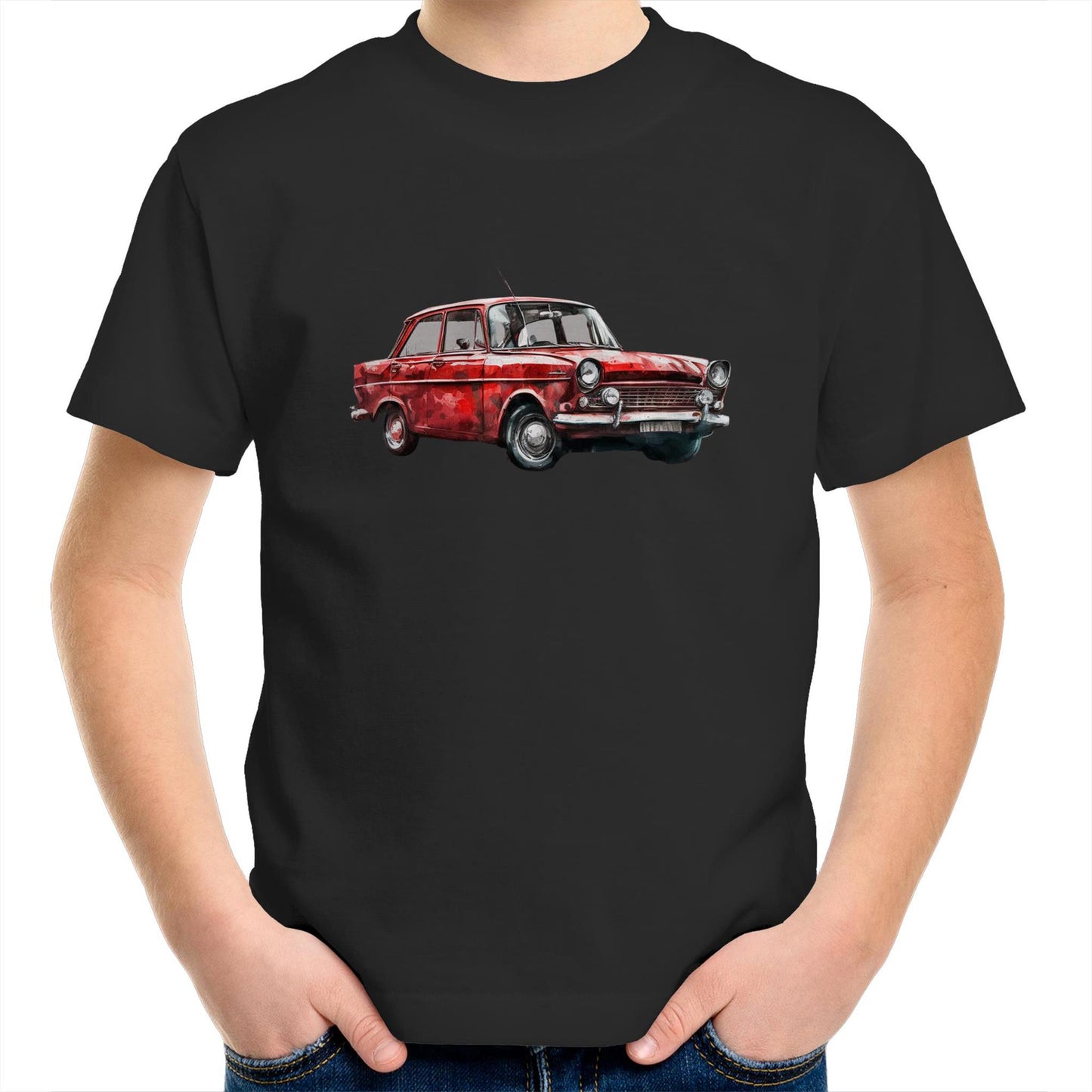 Red Car Kids Youth Crew T-Shirt