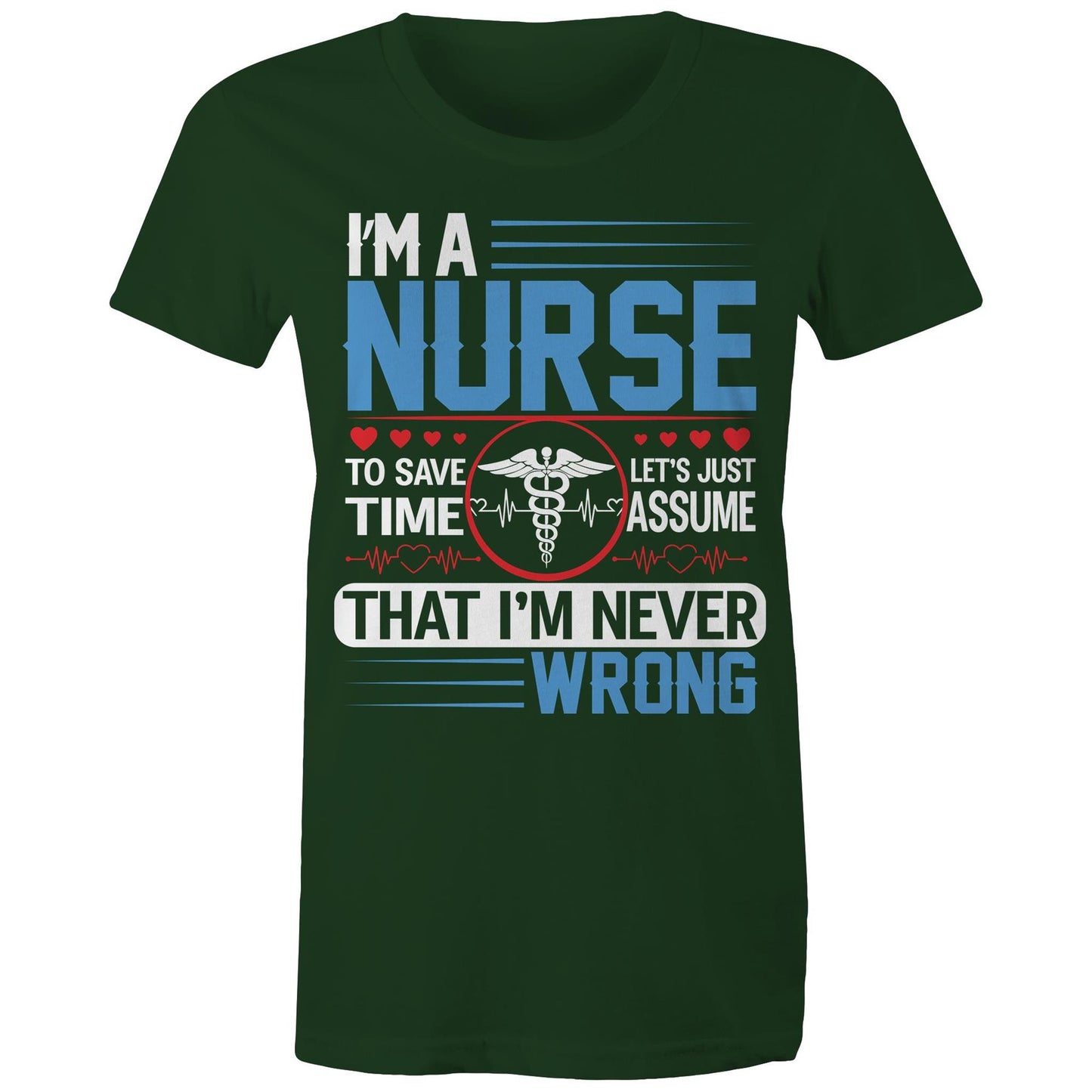 I’m Never Wrong Nursing Women's Maple Tee