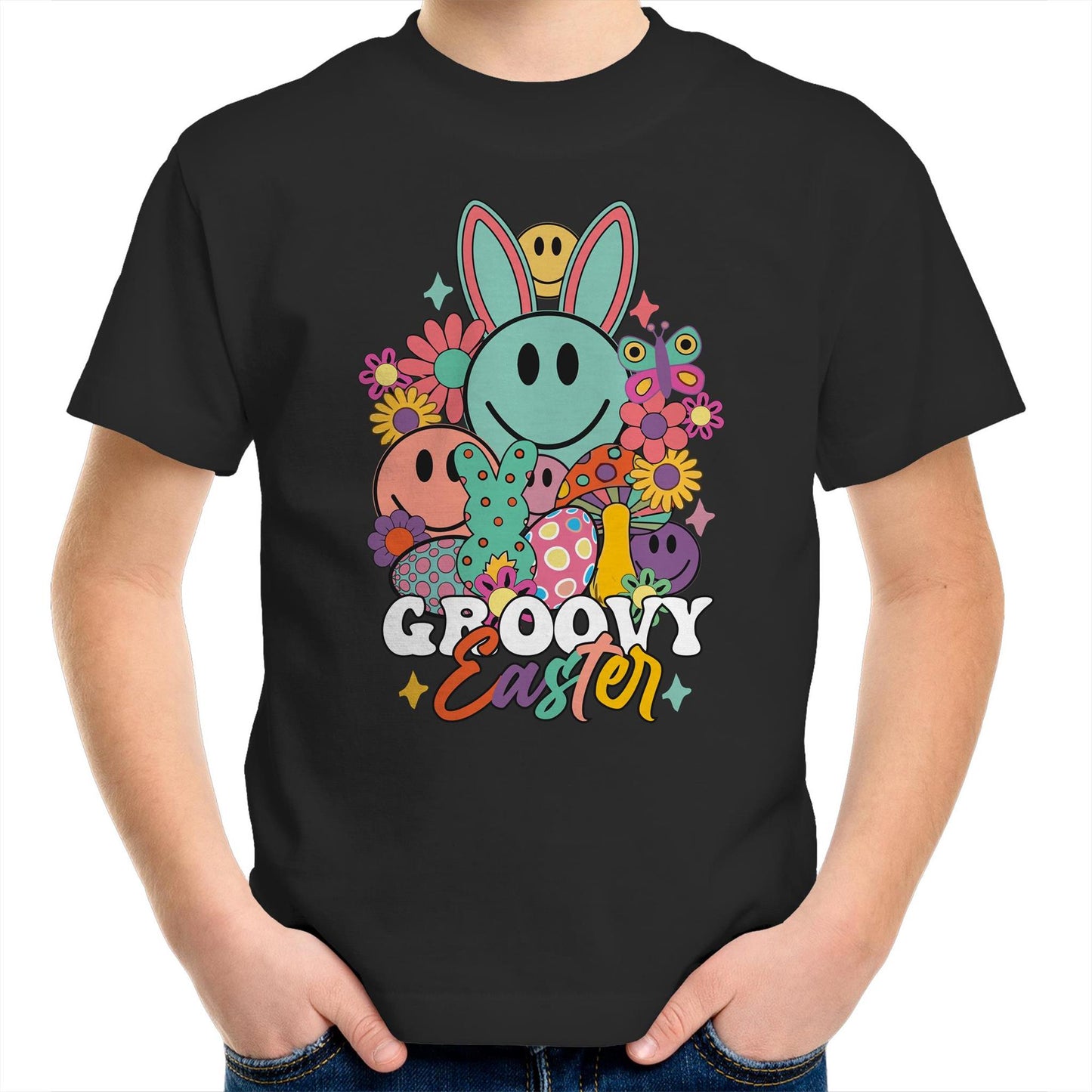 Groovy Easter Toddlers and Kids T Shirt