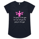 GOING TO THE GYM Womens Scoop Neck T-Shirt