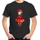Red Girl Unisex Kids Youth Crew T-Shirt