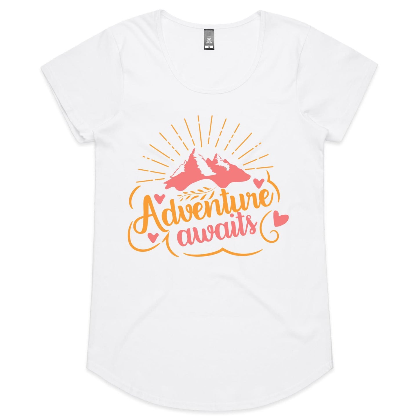 Adventure Awaits Womens Scoop Neck T-Shirt