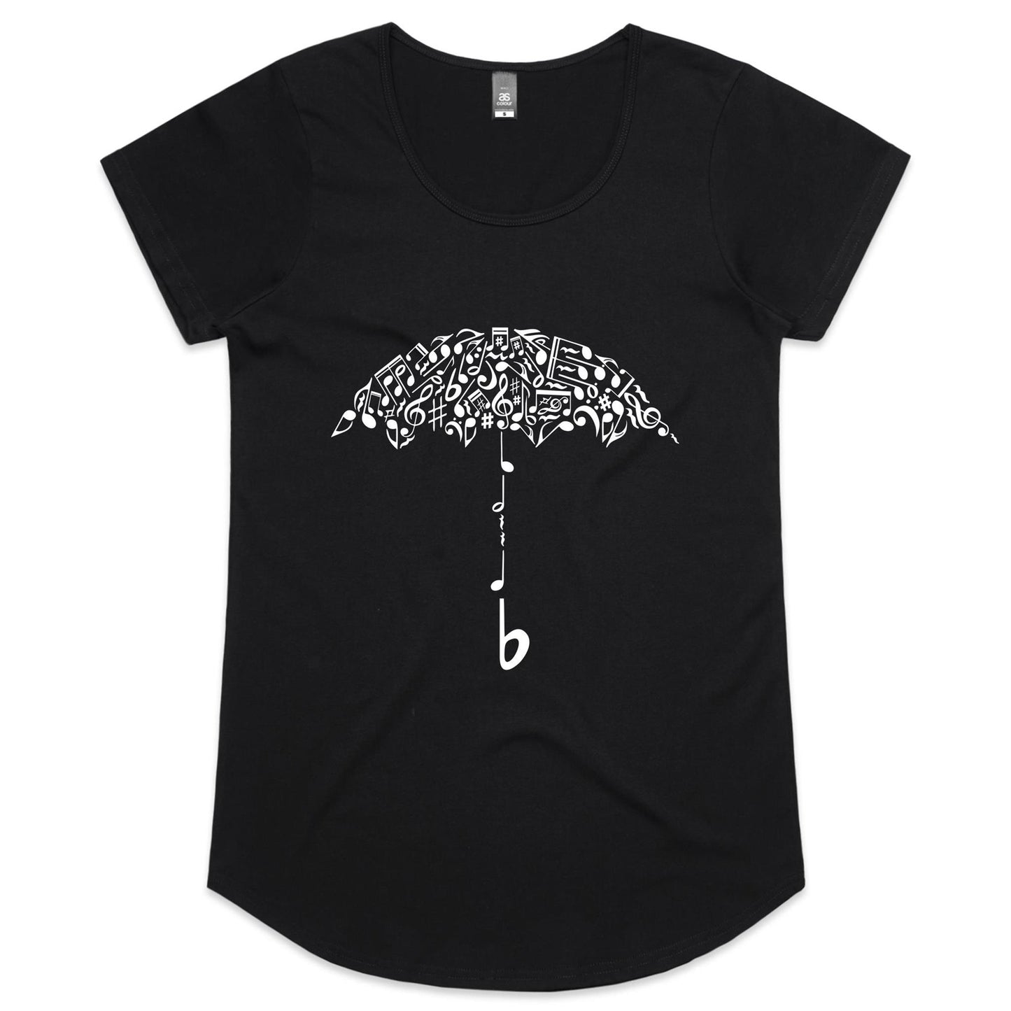 Umbrella Womens Scoop Neck T-Shirt