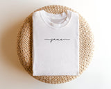 Minimalist Personalised Name T Shirt