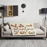 Kids Personalised Numbers Throw Blanket