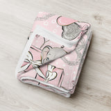 Kids Personalized Elephant Throw Blanket for kids