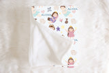 Kids Personalised Tooth Fairy Throw Blanket